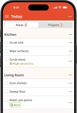 Screenshot of Homemaking App on iOS