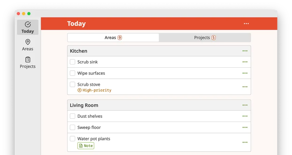 Screenshot of Homemaking App on macOS